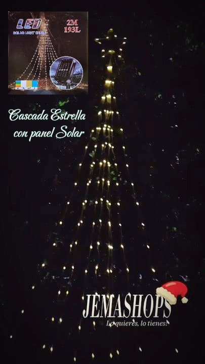 Estrella con cascada ahorradora de LUZ 🎄✨💡