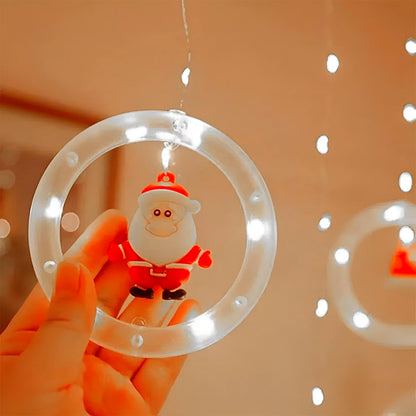 🌟🎄 Cortina de Navidad New York - Aros y Figuras 🎄🌟
