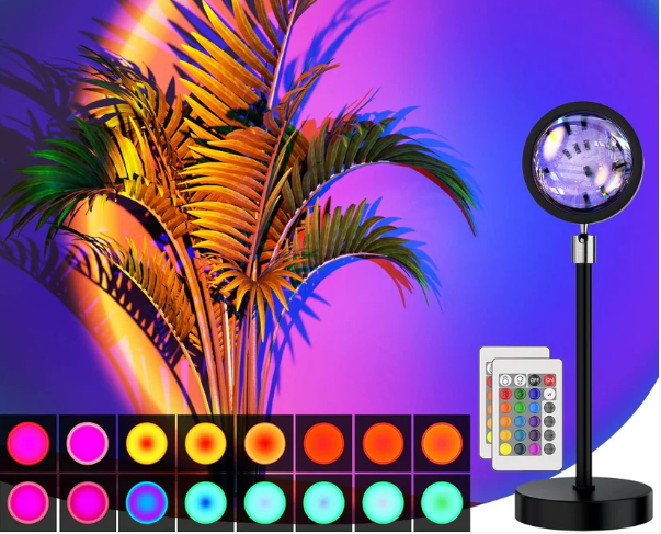 Lámpara Atardecer con 16 colores 🌌